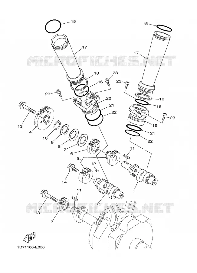CAMSHAFT / TIMING CHAIN Yamaha MOTO 1900 2007 MIDNIGHT STAR  XV1900A