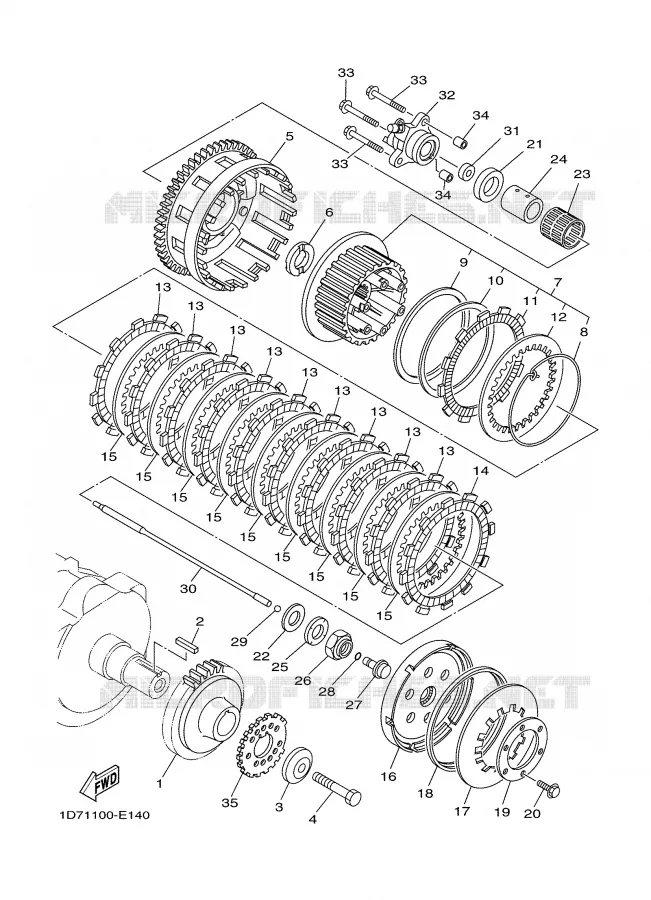 STARTER CLUTCH Yamaha MOTO 1900 2007 MIDNIGHT STAR  XV1900A