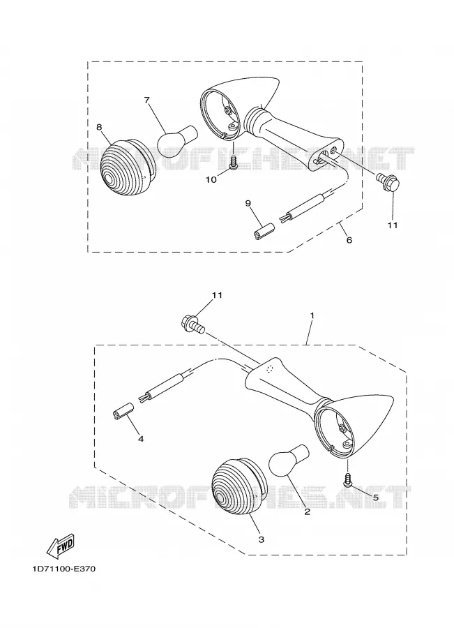 INDICATOR Yamaha MOTO 1900 2007 MIDNIGHT STAR  XV1900A