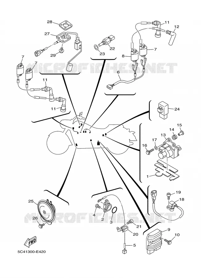 ELECTRICAL 1 Yamaha MOTO 1900 2007 MIDNIGHT STAR  XV1900A