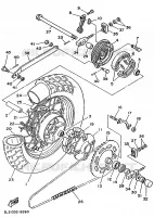 REAR WHEEL for Yamaha VIRAGO 1992