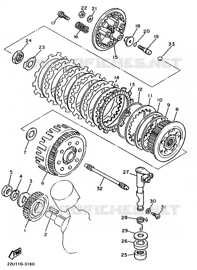 STARTER CLUTCH Yamaha MOTO 500 1987 VIRAGO  XV500