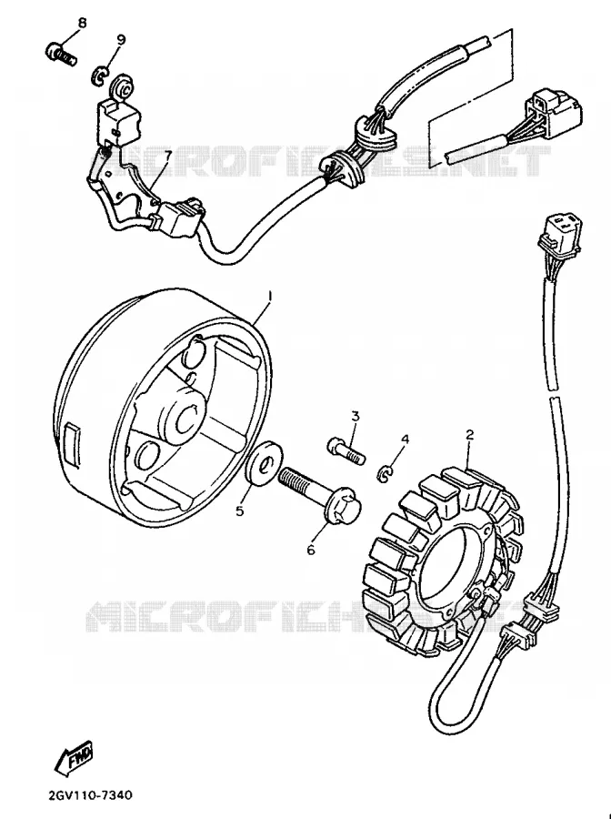 IGNITION Yamaha MOTO 500 1992 VIRAGO  XV500