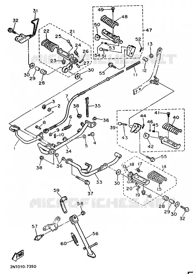STAND / FOOTREST Yamaha MOTO 500 1994 VIRAGO  XV500