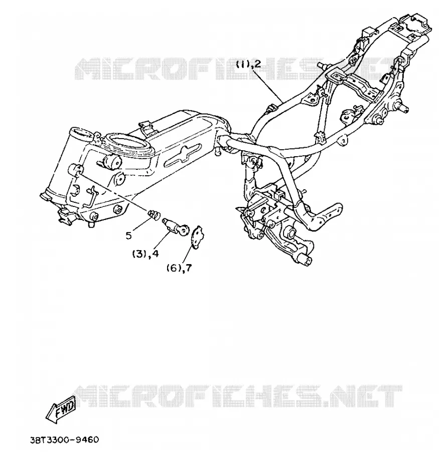 OPTIONAL PARTS - CHASSIS - FOR ENGLAND / ITALY Yamaha MOTO 535 1989 VIRAGO  XV535