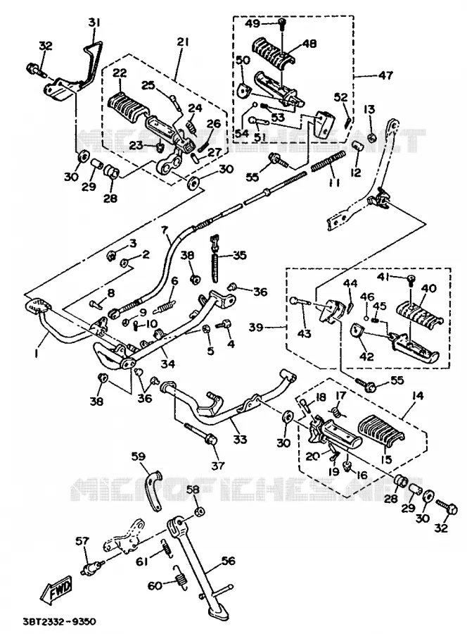 STAND / FOOTREST Yamaha MOTO 535 1994 VIRAGO  XV535