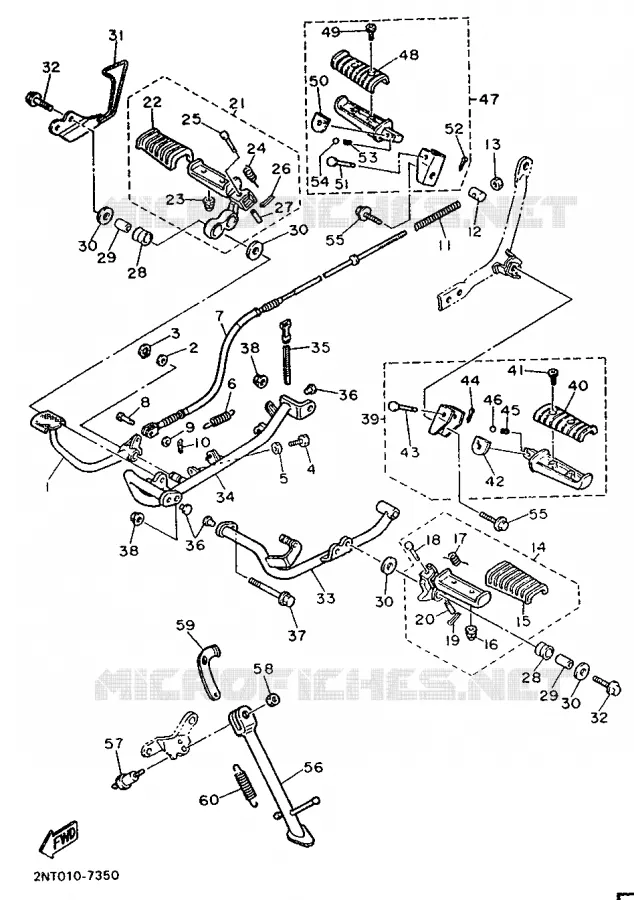 STAND / FOOTREST Yamaha MOTO 535 1994 VIRAGO  XV535
