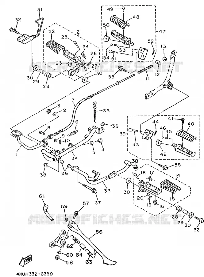 STAND / FOOTREST Yamaha MOTO 535 1996 VIRAGO  XV535