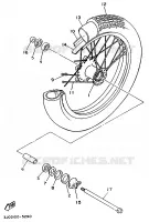 FRONT WHEEL for Yamaha VIRAGO 1997