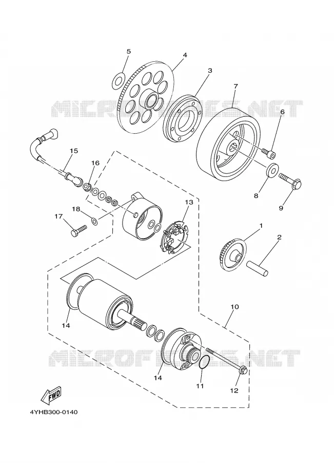 STARTER CLUTCH Yamaha MOTO 535 2000 VIRAGO  XV535