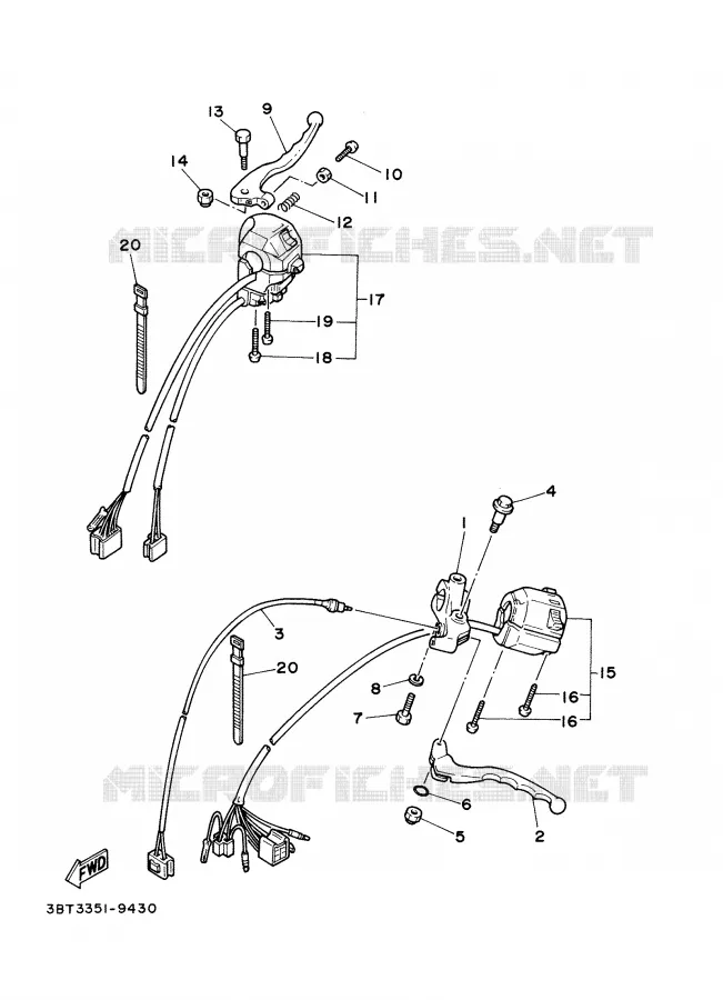 SWITCH / LEVER Yamaha MOTO 535 2000 VIRAGO  XV535
