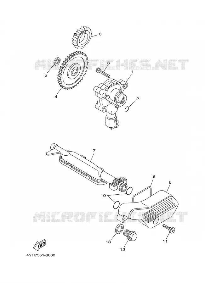 OIL PUMP Yamaha MOTO 535 2000 VIRAGO  XV535