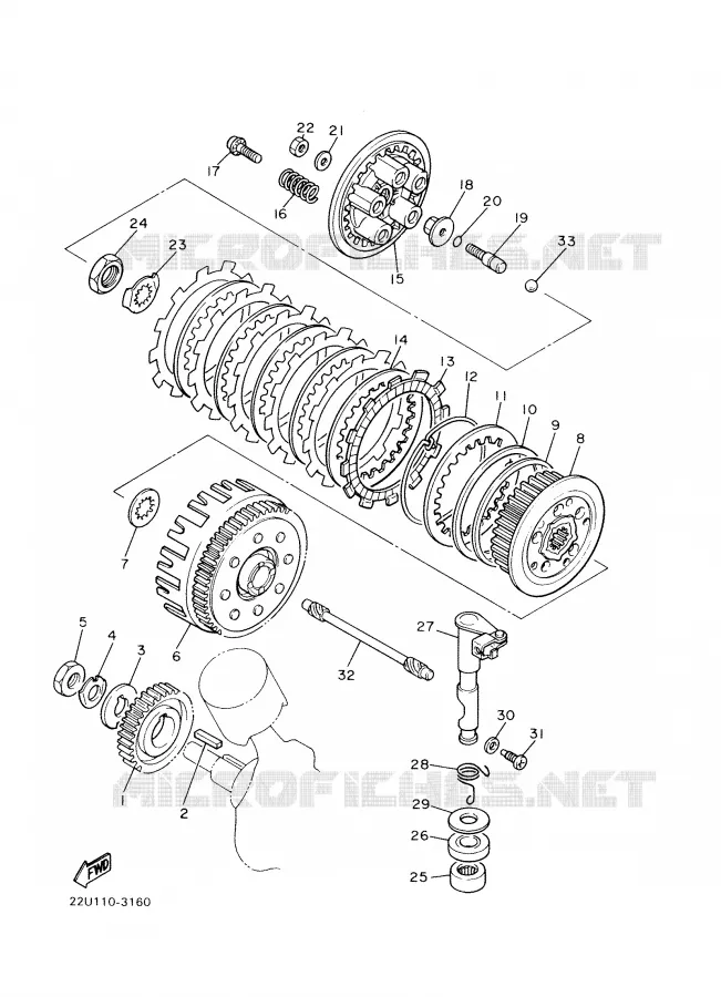 STARTER CLUTCH Yamaha MOTO 535 2000 VIRAGO  XV535