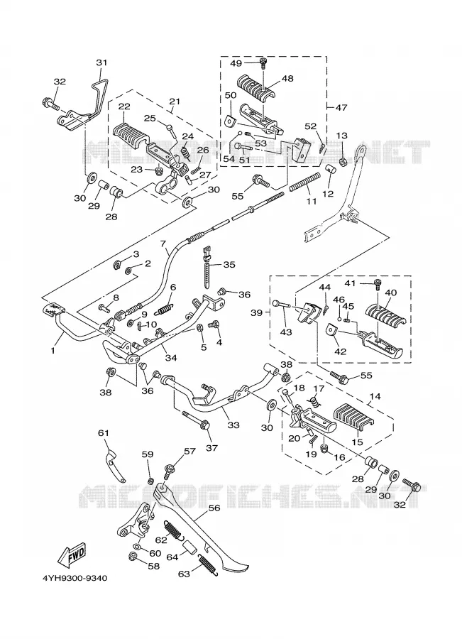 STAND / FOOTREST Yamaha MOTO 535 2000 VIRAGO  XV535