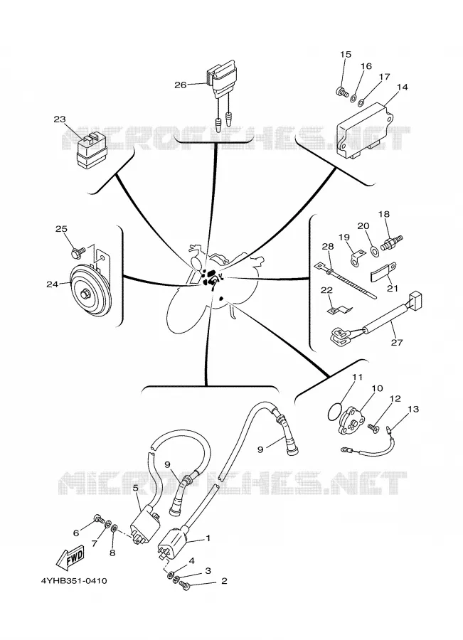 ELECTRICAL 2 Yamaha MOTO 535 2000 VIRAGO  XV535