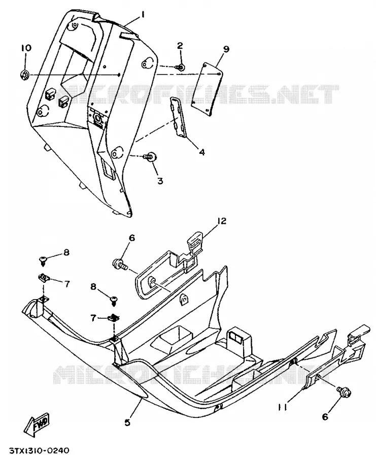 LEG SHIELD Yamaha SCOOTER 50 1990 BOOSTER  CW50T