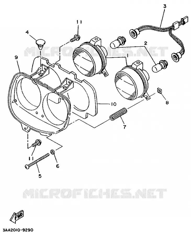 HEADLIGHT Yamaha SCOOTER 50 1990 BOOSTER  CW50T
