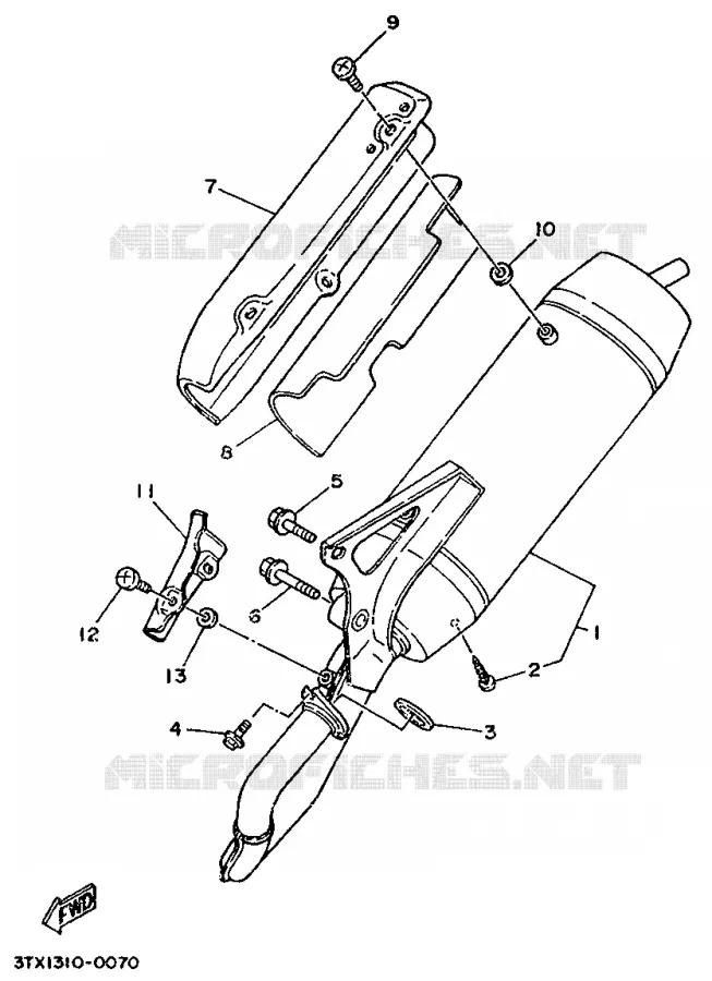 EXHAUST Yamaha SCOOTER 50 1990 BOOSTER  CW50T