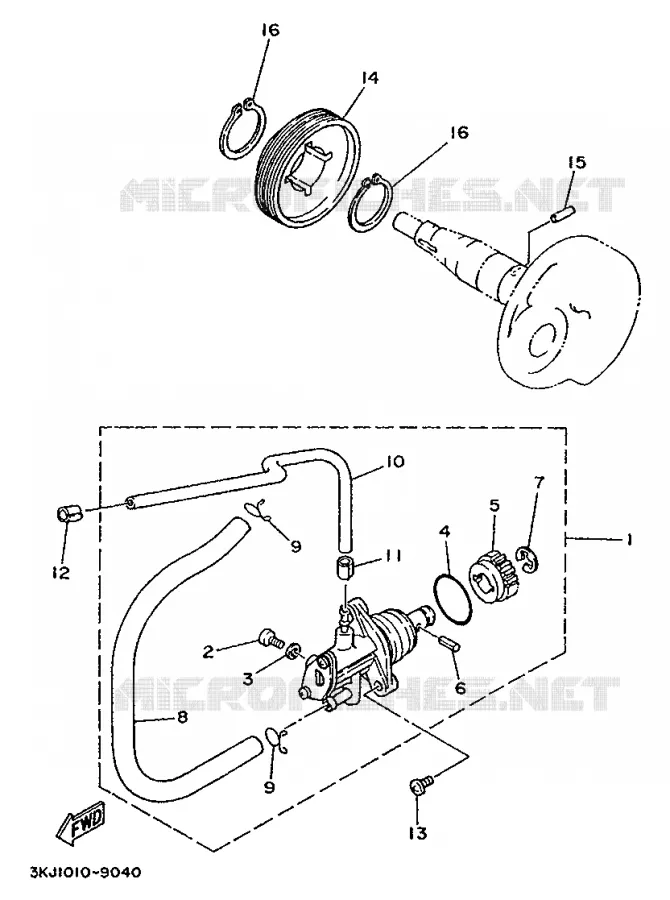 OIL PUMP Yamaha SCOOTER 50 1990 JOG  CY50