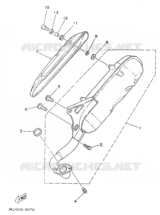 EXHAUST Yamaha SCOOTER 50 1990 JOG  CY50