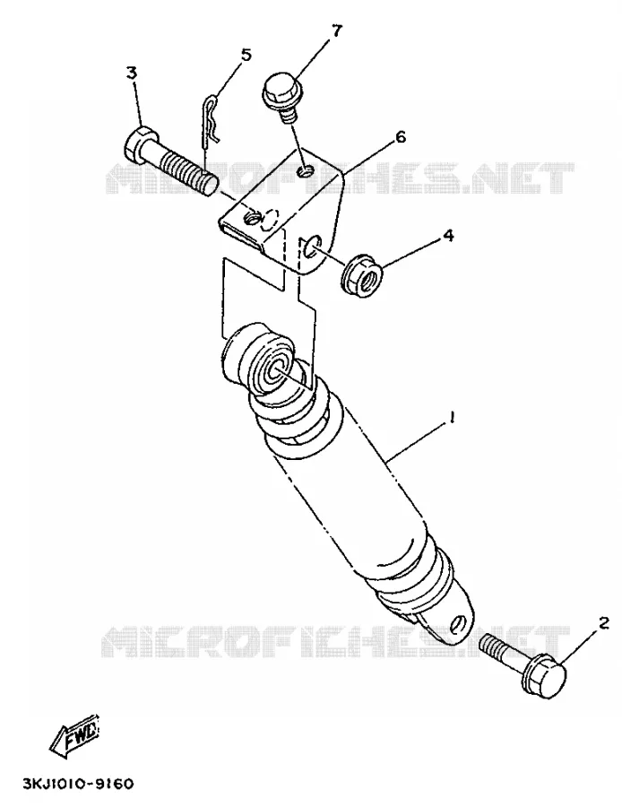 REAR SHOCK ABSORBER Yamaha SCOOTER 50 1991 JOG  CY50