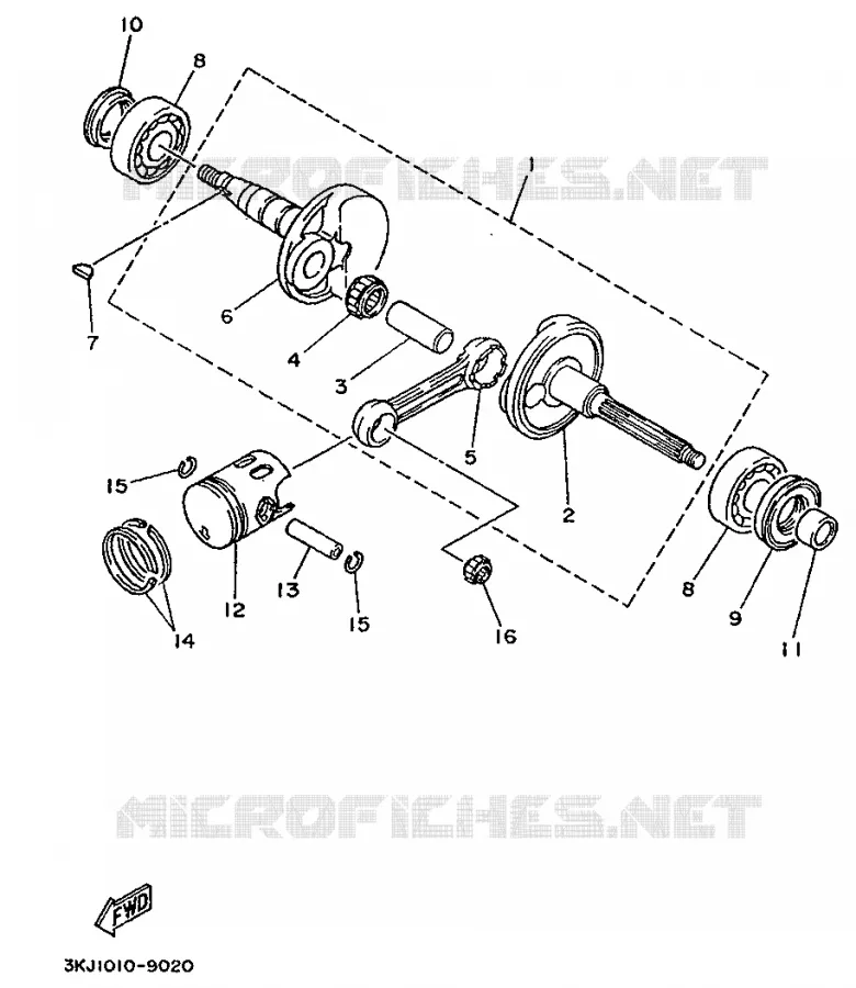 CRANKSHAFT / PISTON Yamaha SCOOTER 50 1991 JOG  CY50