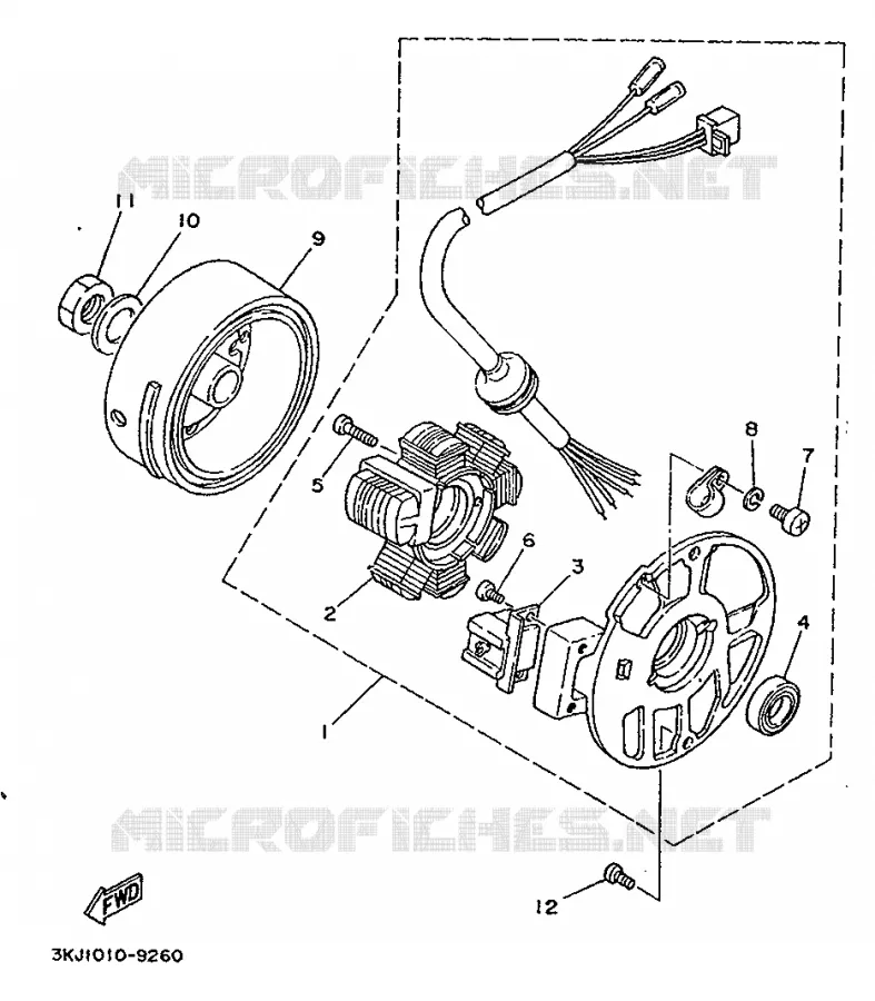 IGNITION Yamaha SCOOTER 90 1991 JOG  CY90