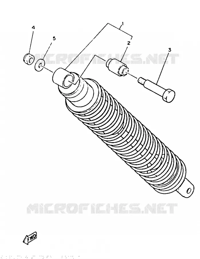 REAR SHOCK ABSORBER Yamaha MOTO 125 1987 DT  DT125