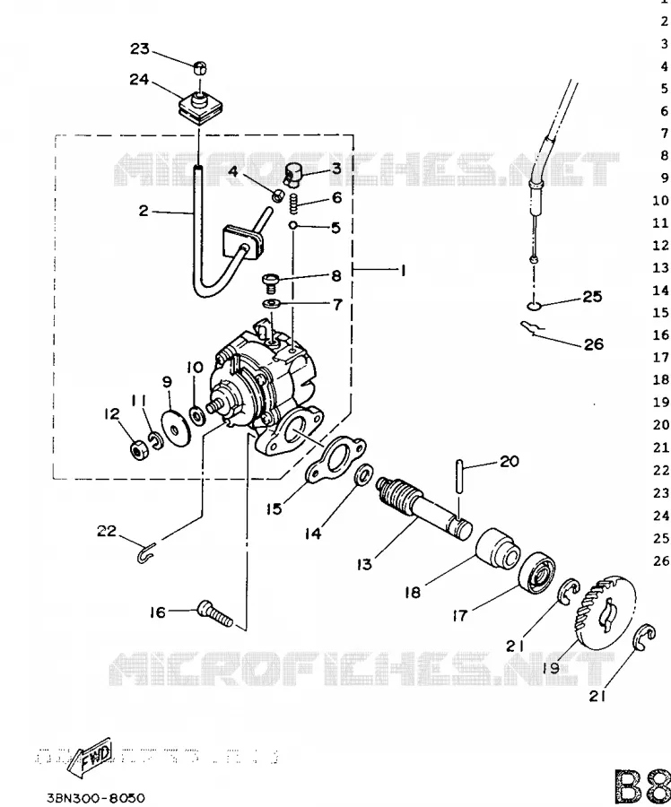 OIL PUMP Yamaha MOTO 125 1989 DT  DT125