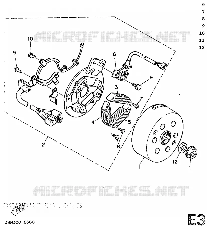 IGNITION Yamaha MOTO 125 1989 DT  DT125