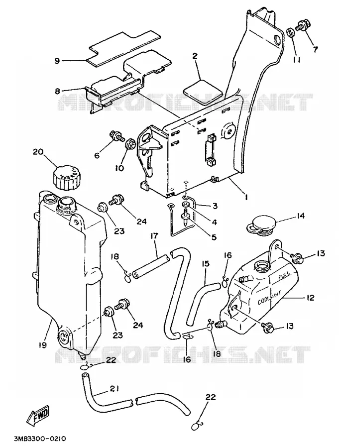 OIL TANK Yamaha MOTO 125 1990 DTE  DT125E