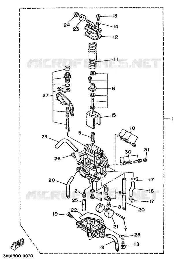 CARBURETOR Yamaha MOTO 125 1991 DTE  DT125E
