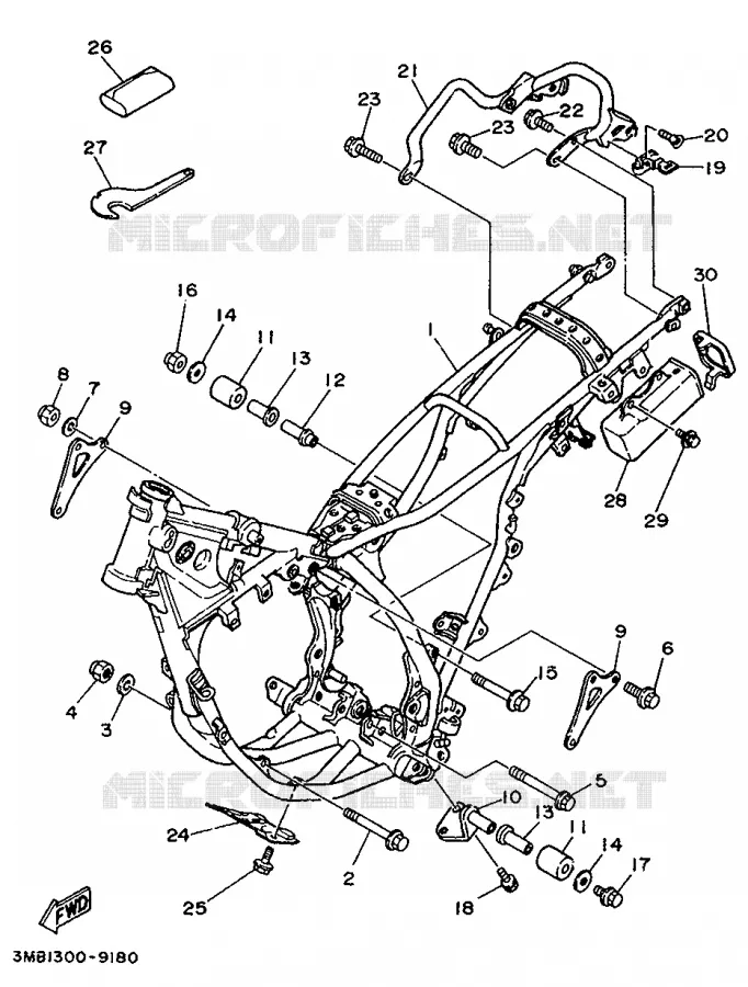 FRAME Yamaha MOTO 125 1994 DTE  DT125E