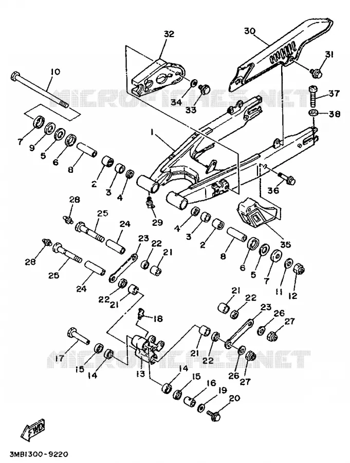 SWINGARM Yamaha MOTO 125 1994 DTE  DT125E