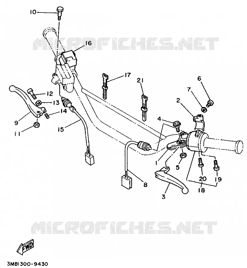 SWITCH / LEVER Yamaha MOTO 125 1994 DTE  DT125E