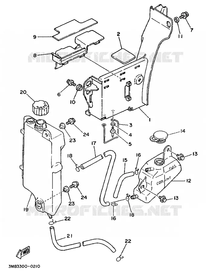 OIL TANK Yamaha MOTO 125 1995 DTE  DT125E