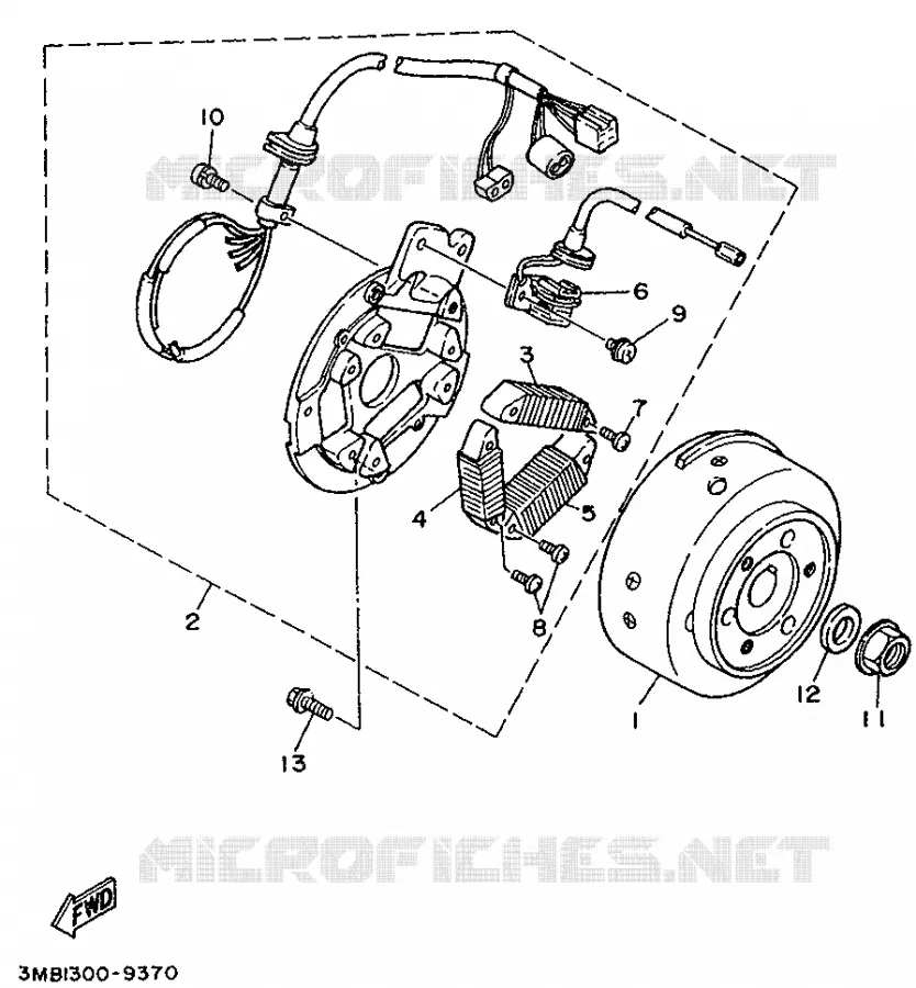 IGNITION Yamaha MOTO 125 1995 DTE  DT125E