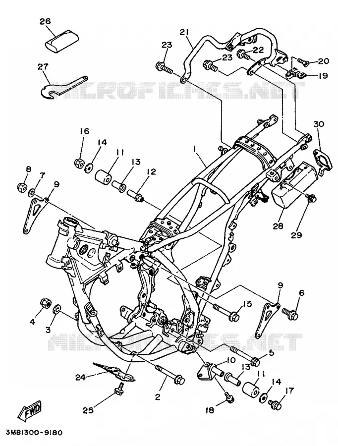 FRAME Yamaha MOTO 125 1996 DTE  DT125E