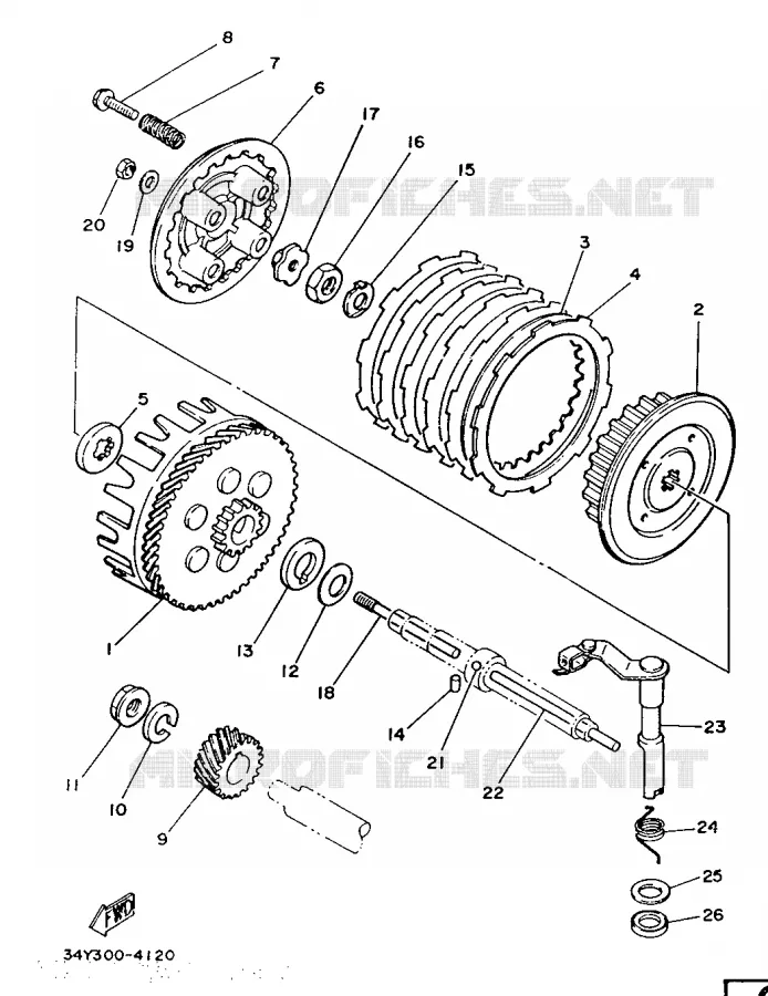 STARTER CLUTCH Yamaha MOTO 125 1986 DTLC  DT125LC