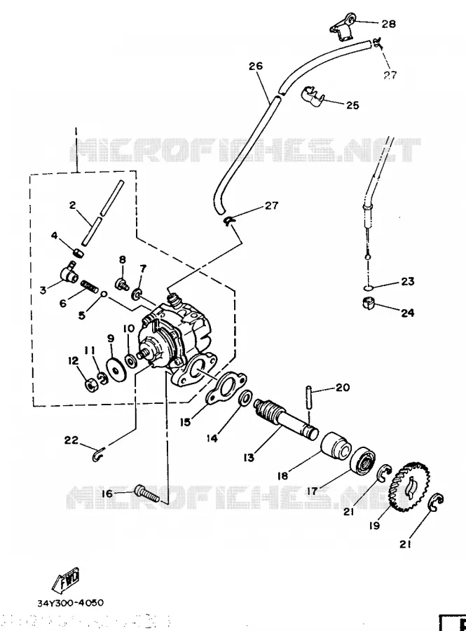 OIL PUMP Yamaha MOTO 125 1986 DTLC  DT125LC