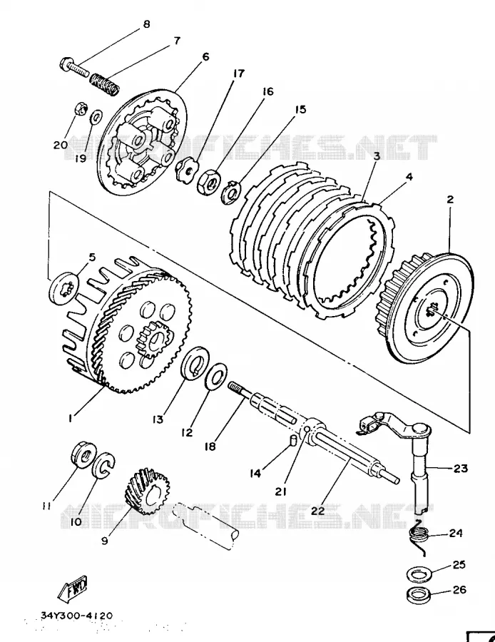 STARTER CLUTCH Yamaha MOTO 125 1986 DTLC  DT125LC