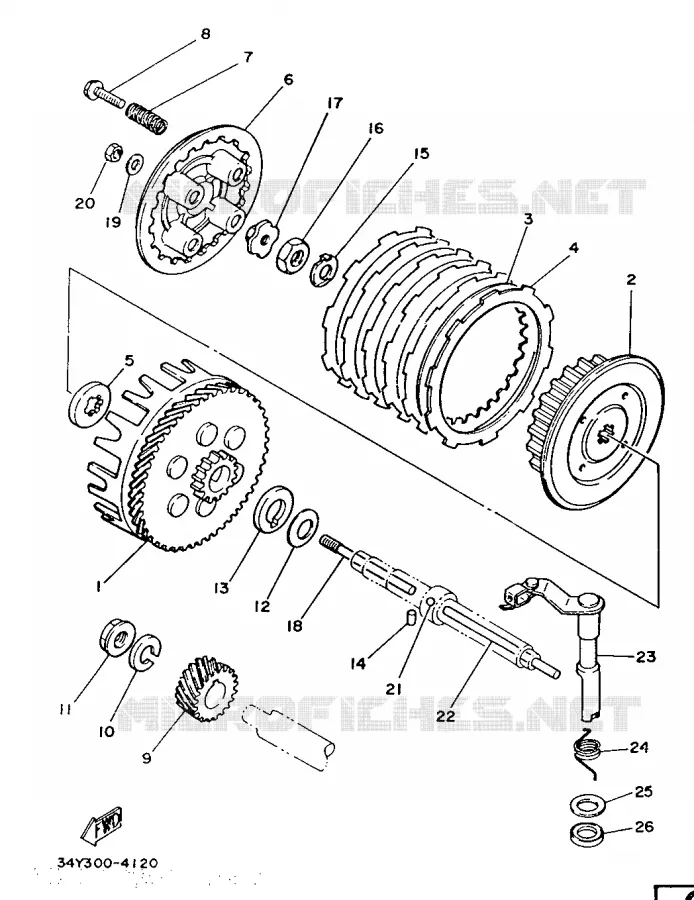 STARTER CLUTCH Yamaha MOTO 125 1987 DTLC  DT125LC