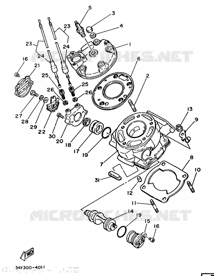CYLINDER Yamaha MOTO 125 1987 DTLC  DT125LC