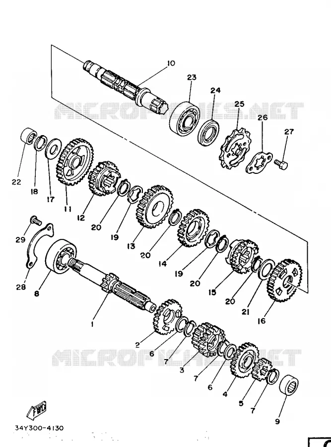 TRANSMISSION Yamaha MOTO 125 1987 DTLC  DT125LC