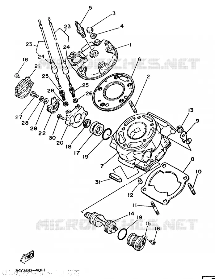 CYLINDER Yamaha MOTO 125 1987 DTLC  DT125LC