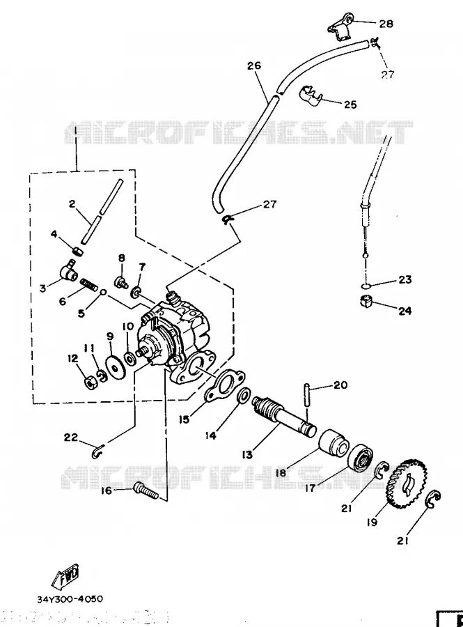 OIL PUMP Yamaha MOTO 125 1986 DTLC  DT125LCF (22PS)
