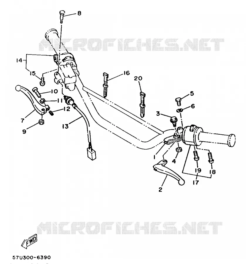 SWITCH / LEVER Yamaha MOTO 125 1986 DTLC  DT125LCL (13PS)