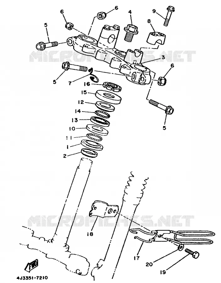 STEERING Yamaha MOTO 125 1987 DTMX  DT125MX