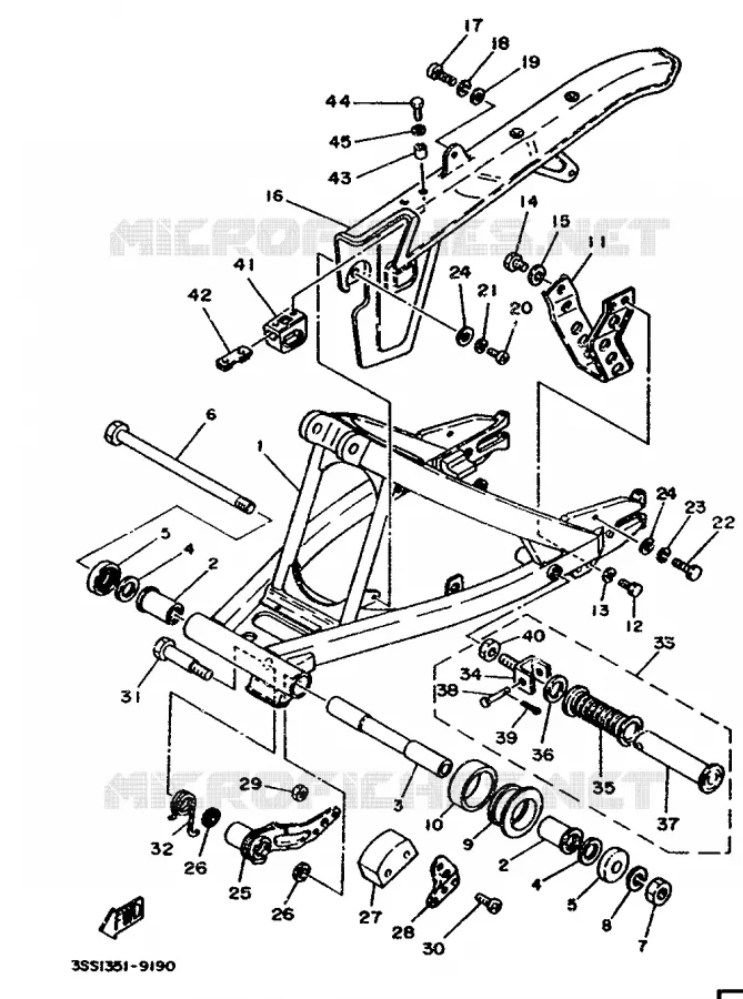 SWINGARM Yamaha MOTO 125 1989 DTMX  DT125MX