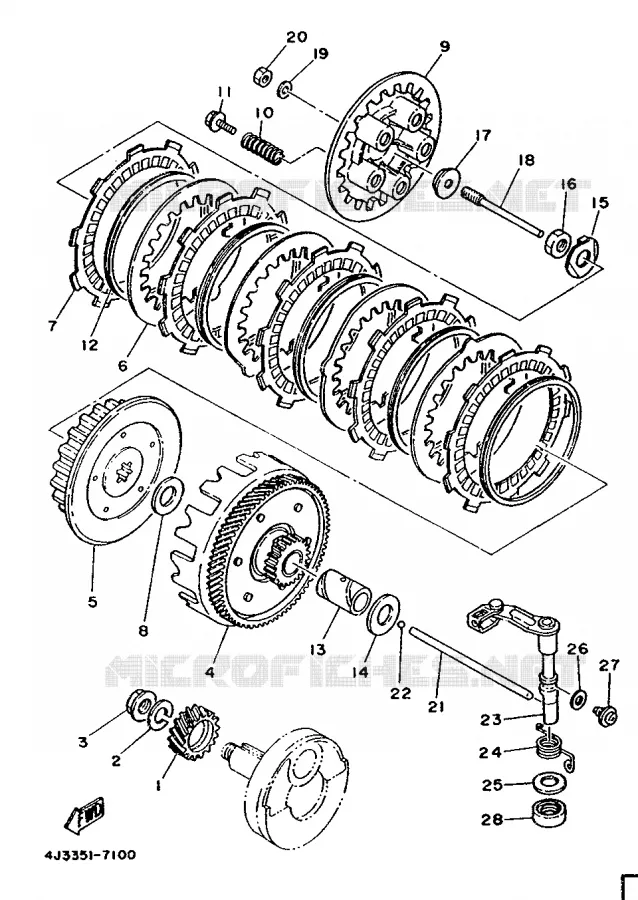 STARTER CLUTCH Yamaha MOTO 125 1989 DTMX  DT125MX